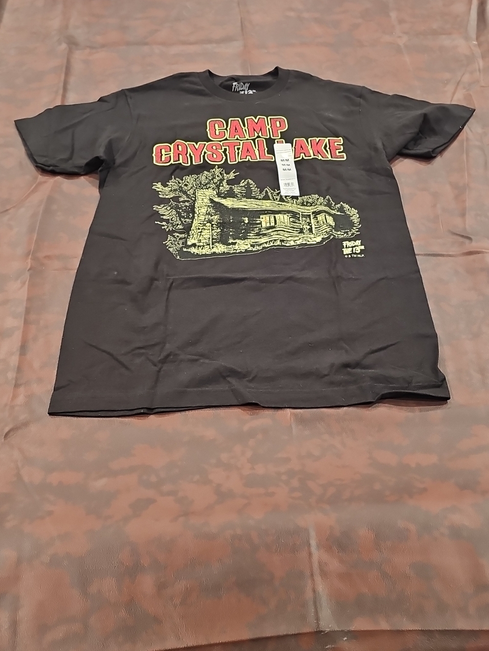V Black, Red And Yellow Camp Crystal Lake Friday The 13th Shirt Size M - Picture 2 of 6